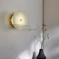 Alabaster Round Wall Sconce Lighting