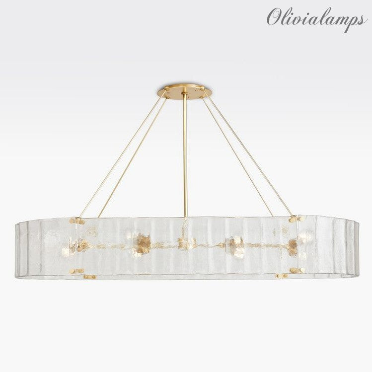 Womter  Oval Crystal Chandelier 60"