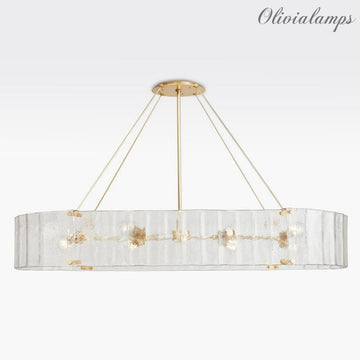 Womter  Oval Crystal Chandelier 60"