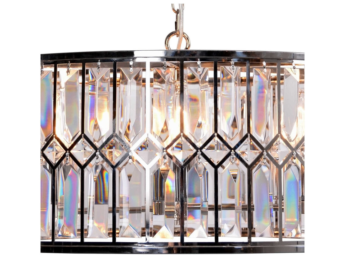 Olivia Wide Crystal Chandelier - oil rubbed bronze