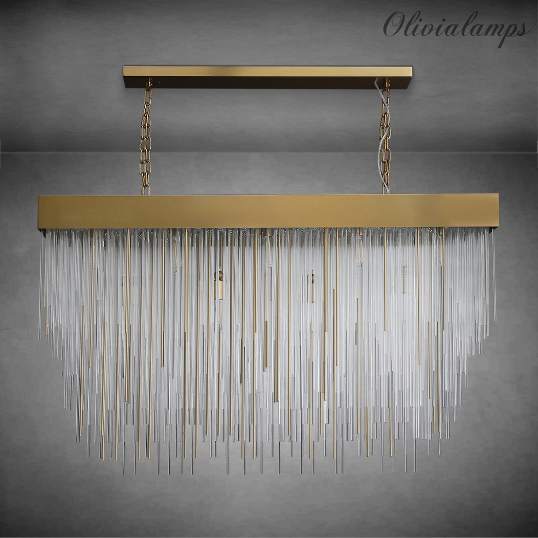 Casa Rectangular Chandelier 54"