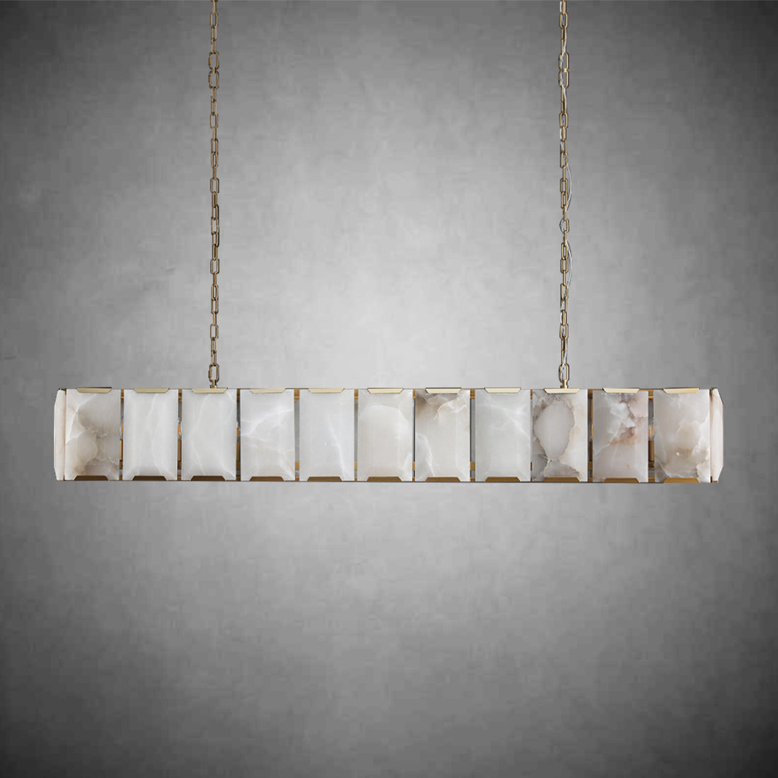 Harlew Calcite Rectangular Chandelier 42"54''62''74''