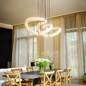 Olivia Ametris Alabaster Chandelier Light