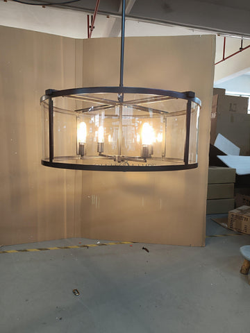 Baker Glass Lantern Modern Round Chandelier 33''44"55''