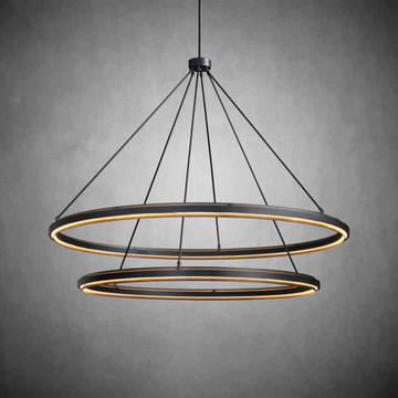 Peral 2-Tier Round Chandelier 60"