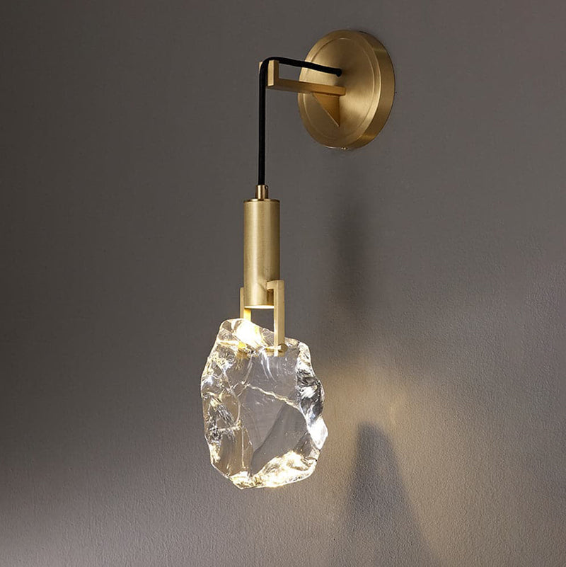 Irregular Modern Crystal Shad Wall Sconce H11"