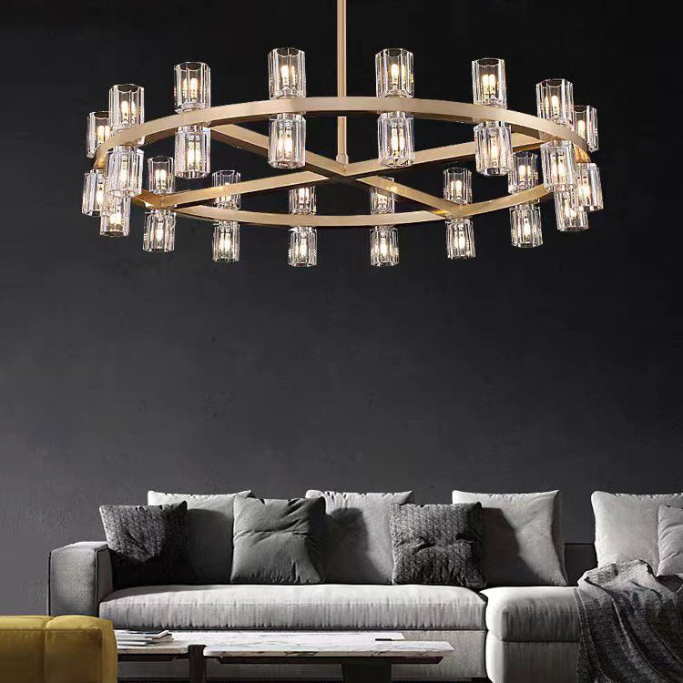 Olivia Arcachon Crystal Round Chandelier 36"