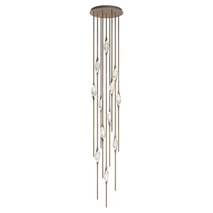 PEZZO  CRYSTAL CHANDELIER 21''H