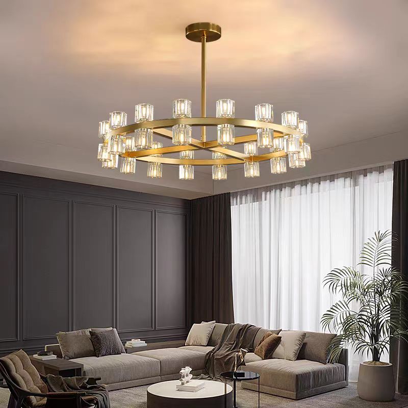 Olivia Arcachon Crystal Round Chandelier 36"