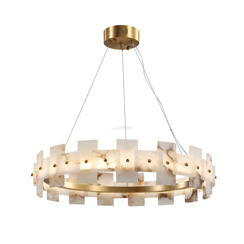 Olivia Alabaster Halo Chandelier ┻ 23.6▼/┻ 31.5''