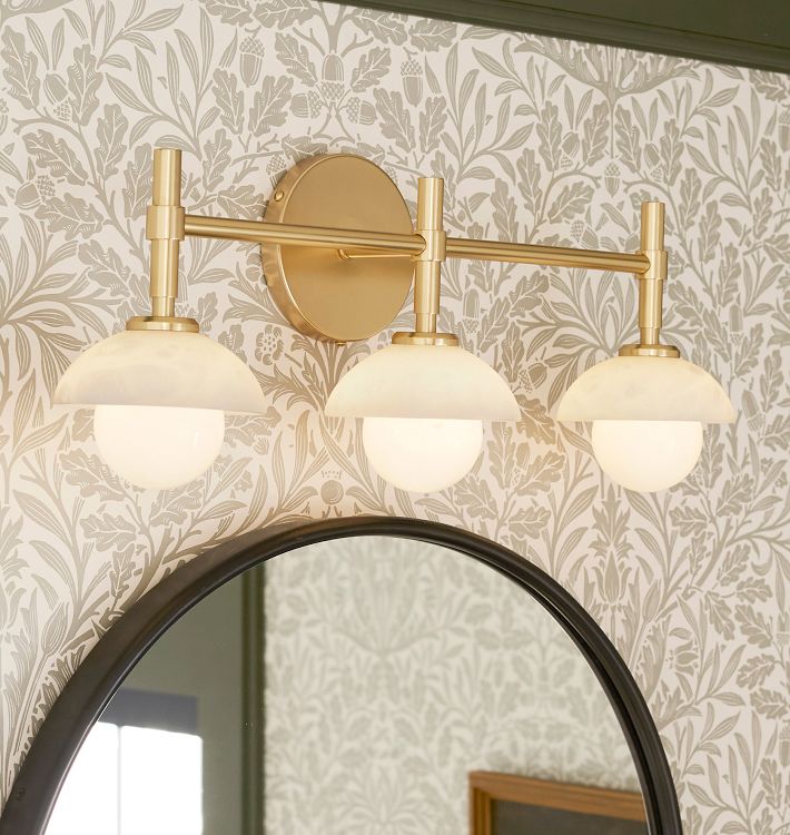 Alabaster Shade Greenwich Triple Wall Sconce