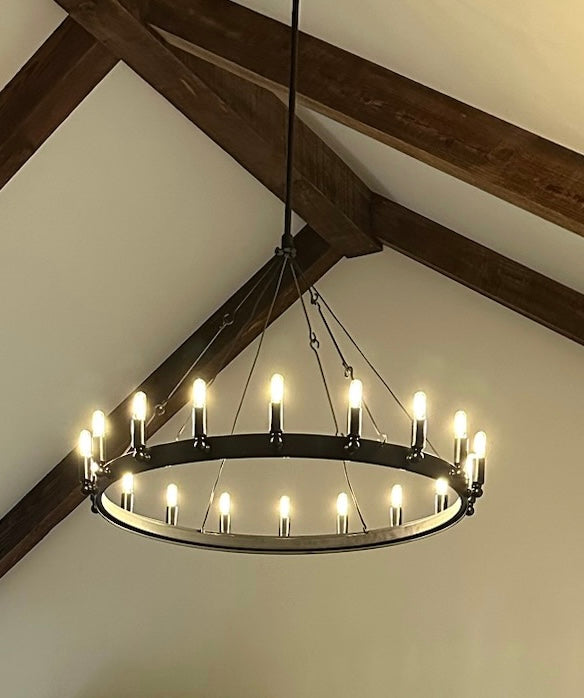 Olivia Vintage Filament Round Chandelier