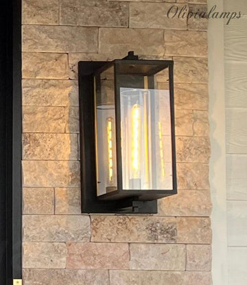 Petius Square Grand Outdoor Sconce 23"