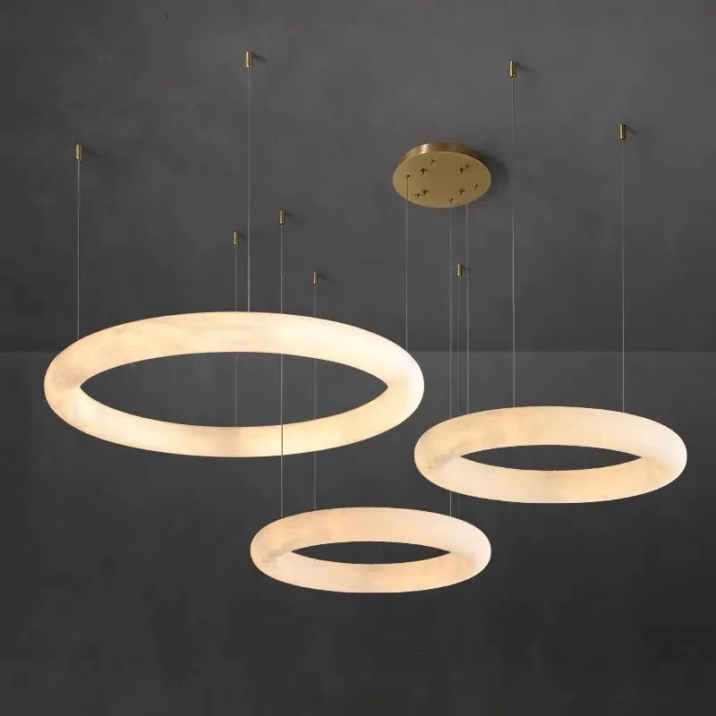 Olivia Alabaster Globle Round Chandelier