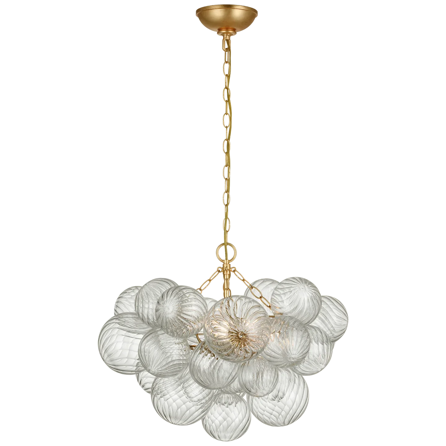 Olivia Talila Glass Globe Chandelier 24", Modern Kitchen Island Pendant Lamp