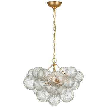 Olivia Talila Glass Globe Chandelier 24", Modern Kitchen Island Pendant Lamp