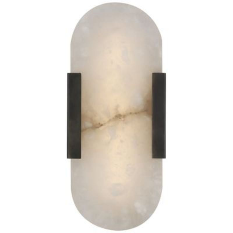 Olivia Lowell Melang Elongated Alabaster Wall Sconce 10"