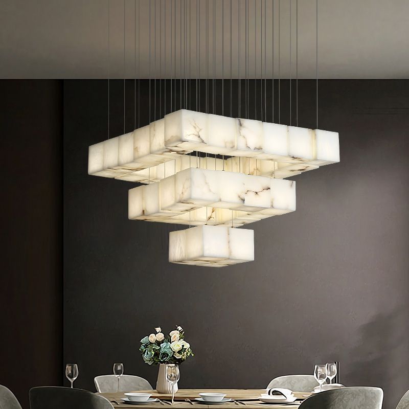 Olivia Kybos Alabaster Chandelier Light