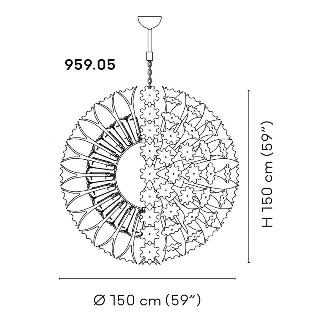 Espe Crystal Chandeliers Amber Yellow