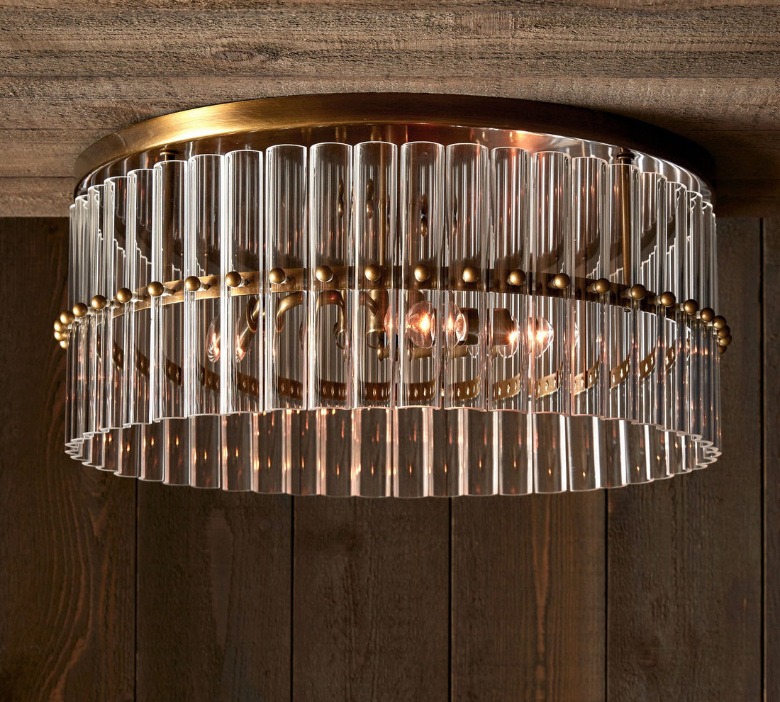 Olivia Molly Crystal Round Flush Mount