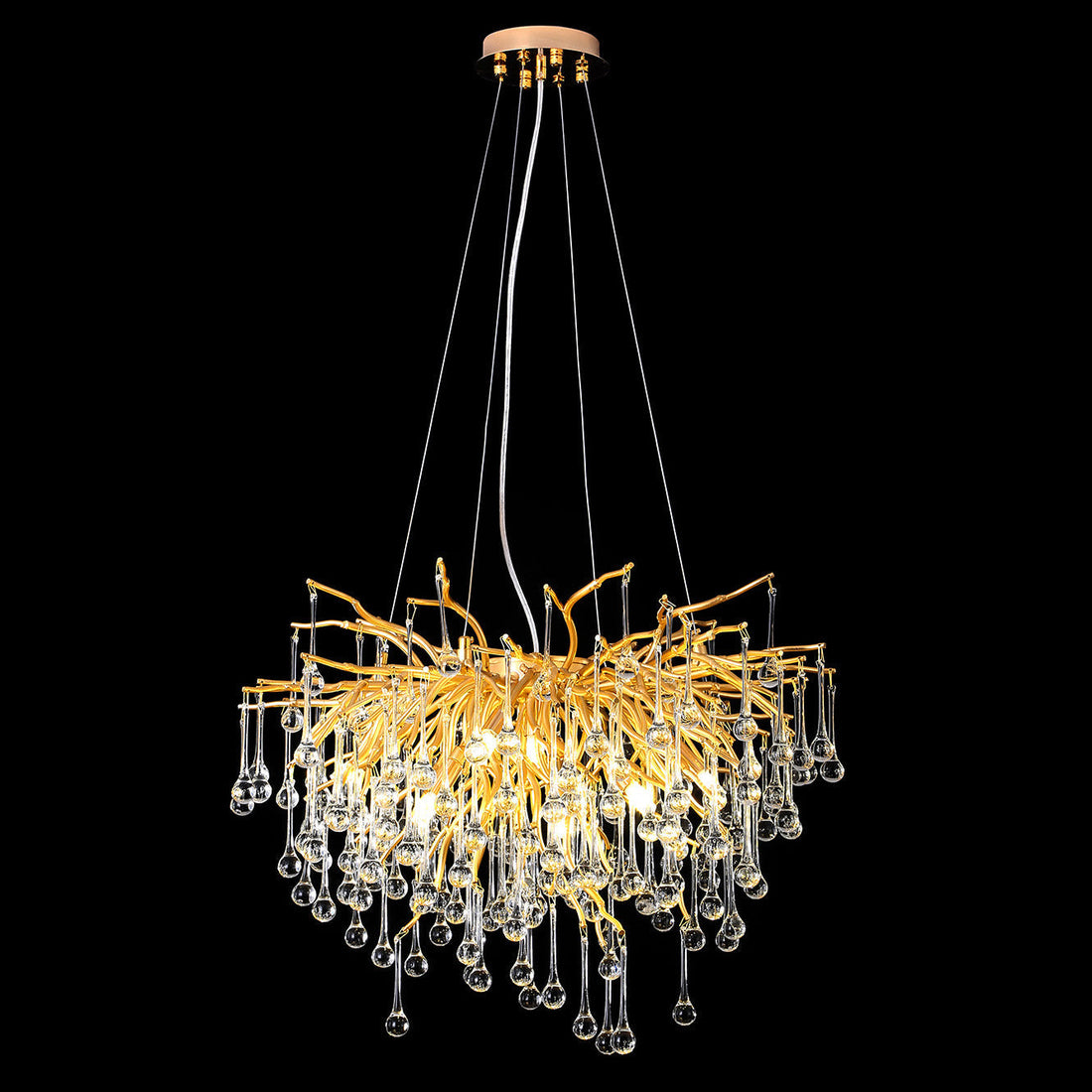 Olivia Doris Rain Branch Chandelier 23.5"D Gold