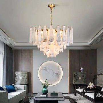 Olivia Patra Alabaster Chandelier Light