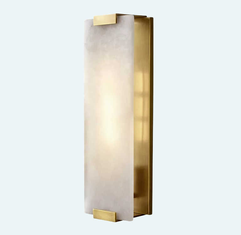 Olivia Ravage Alabaster Grand Sconce