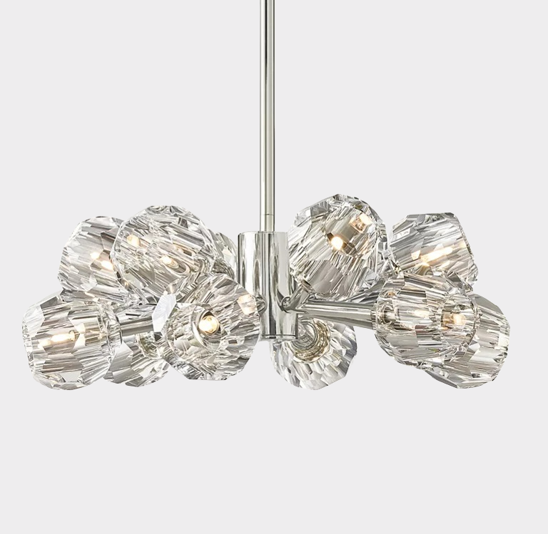 Olivia Bille De Crystal Ball Round Chandelier 24"