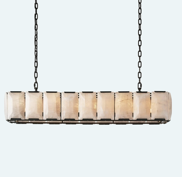 Olivia Harlow Calcite Rectangular Chandelier 62"