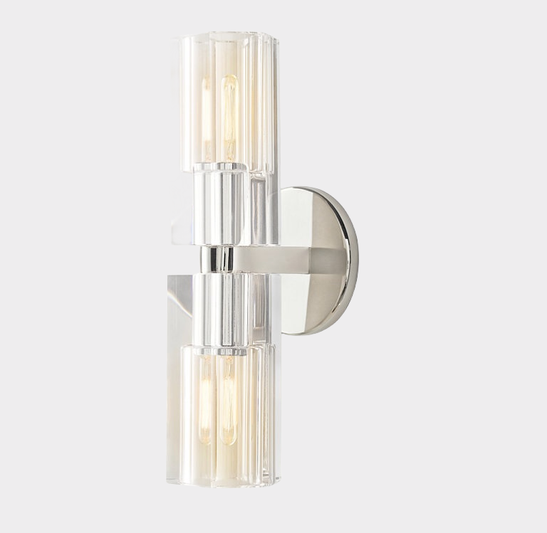 Olivia Arcachon Crystal Linear Wall Sconce 13"H