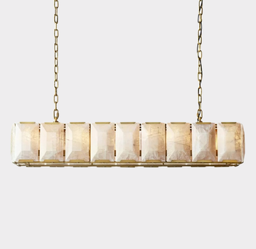 Olivia Harlow Calcite Rectangular Chandelier 55"