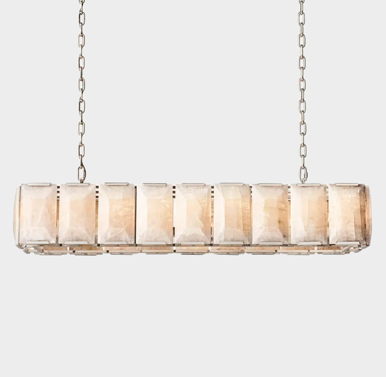 Olivia Harlow Calcite Rectangular Chandelier 55"