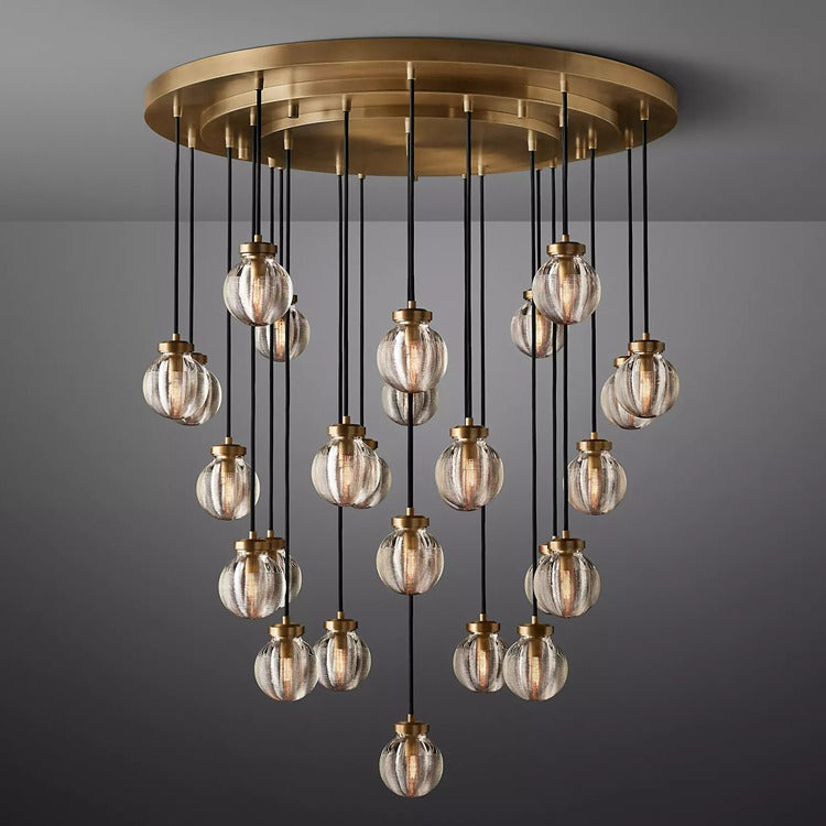 Olivia Pearls Round Chandelier