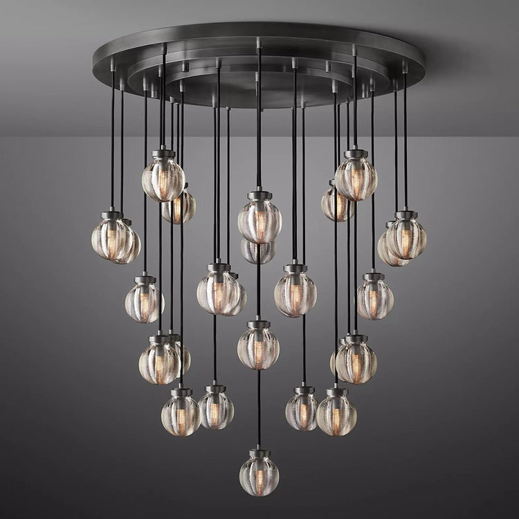 Olivia Pearls Round Chandelier