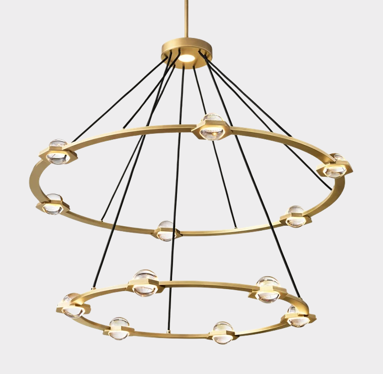 Olivia Eclatant 2-Tier Round Chandelier 48"