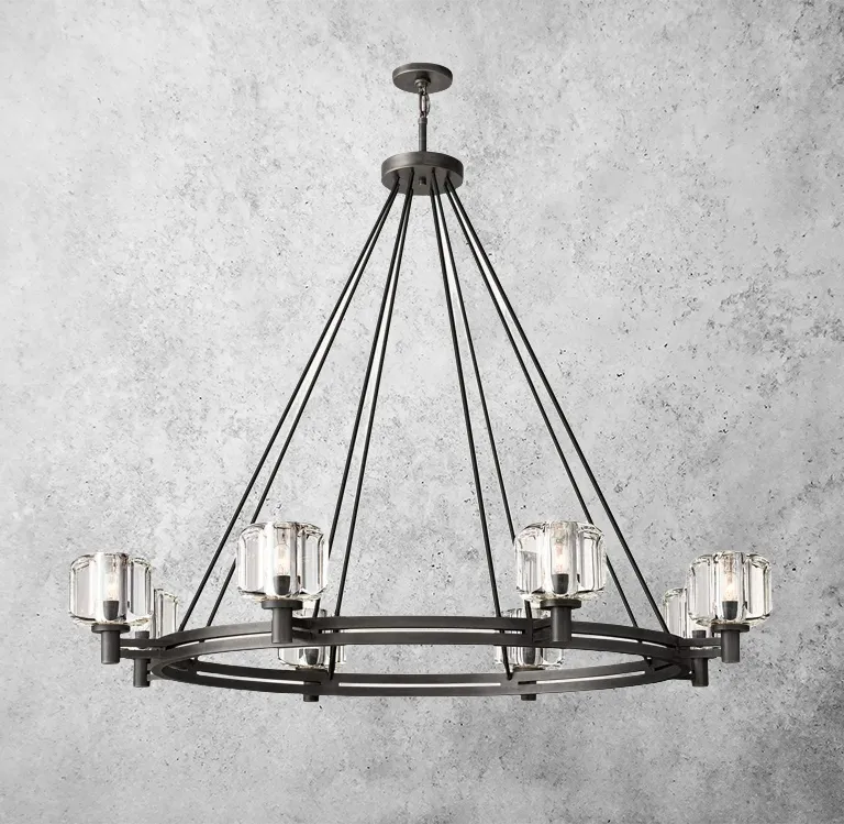 Olivia Demaret Double Round Chandelier " 48