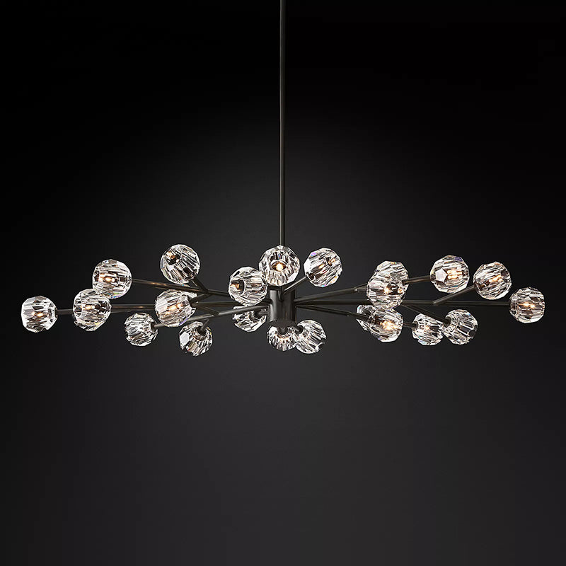 Olivia Bille De Crystal Ball  Oval Chandelier 72″  24-Lights