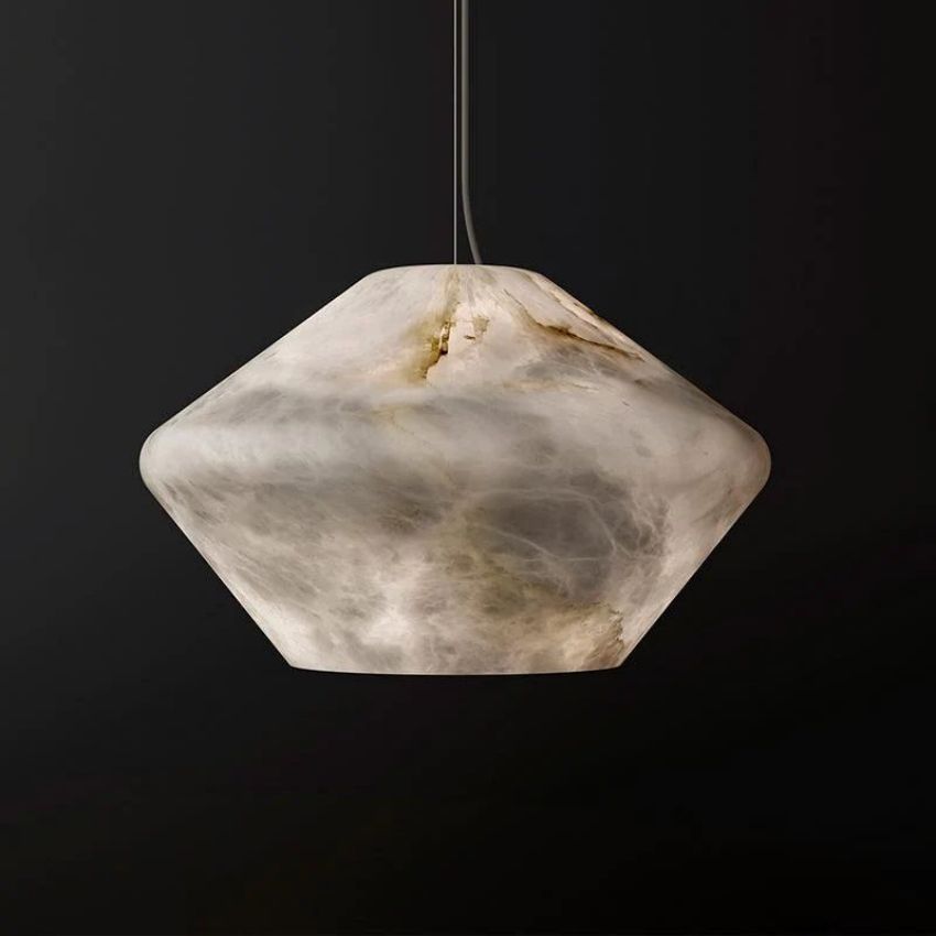 Olivia Alabaster Modern Comet Pendant