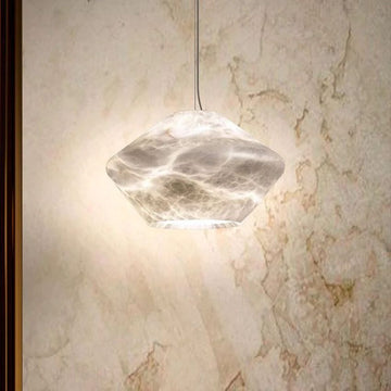 Olivia Alabaster Modern Comet Pendant