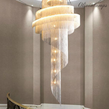 Modern Grand Chain Tassel Chandelier