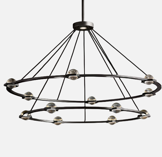 Olivia Eclatant 2-Tier Round Chandelier 60"