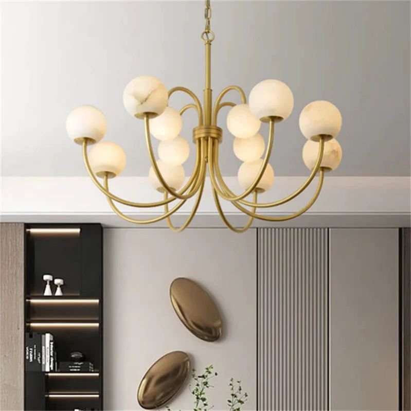 Olivia Sefet Alabaster Chandelier Light