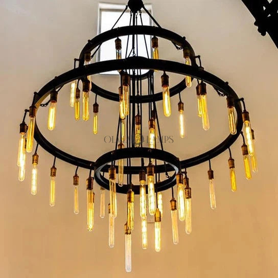 Retro-Inspired Metal Pendant Light Chandelier for Living Room/Bedroom/Staircase/Villa