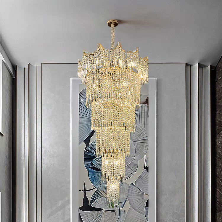 Extra Large Luxury Multi-tiered Crystal Chandelier for Foyer/Staircase