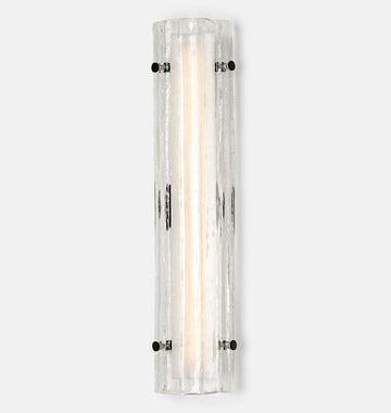 Willamette 28" LED Clear Fluted Glass Wall Sconce