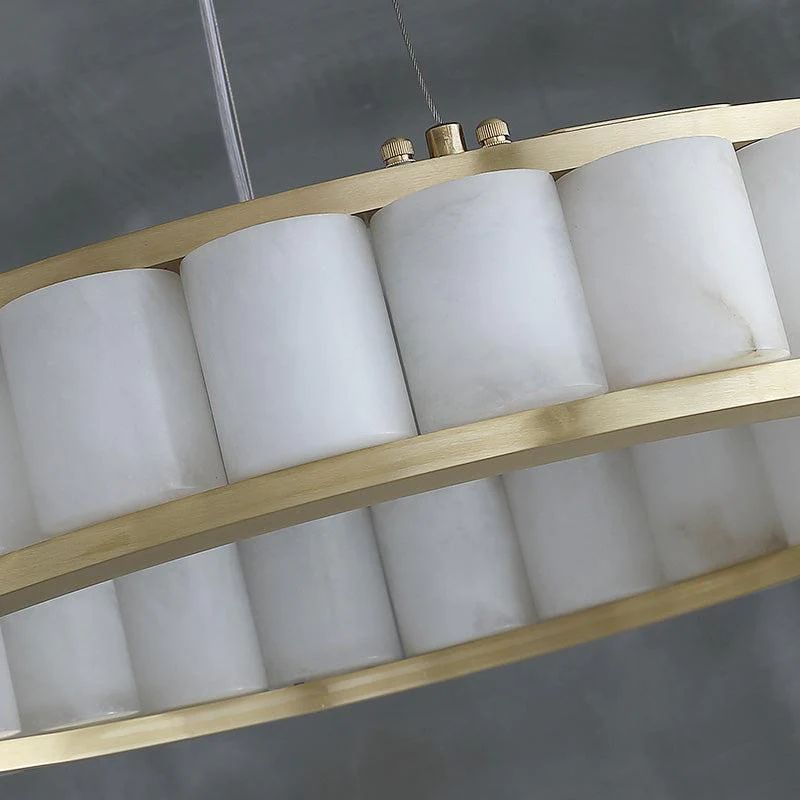 Olivia Yubiwa Alabaster Chandelier Light