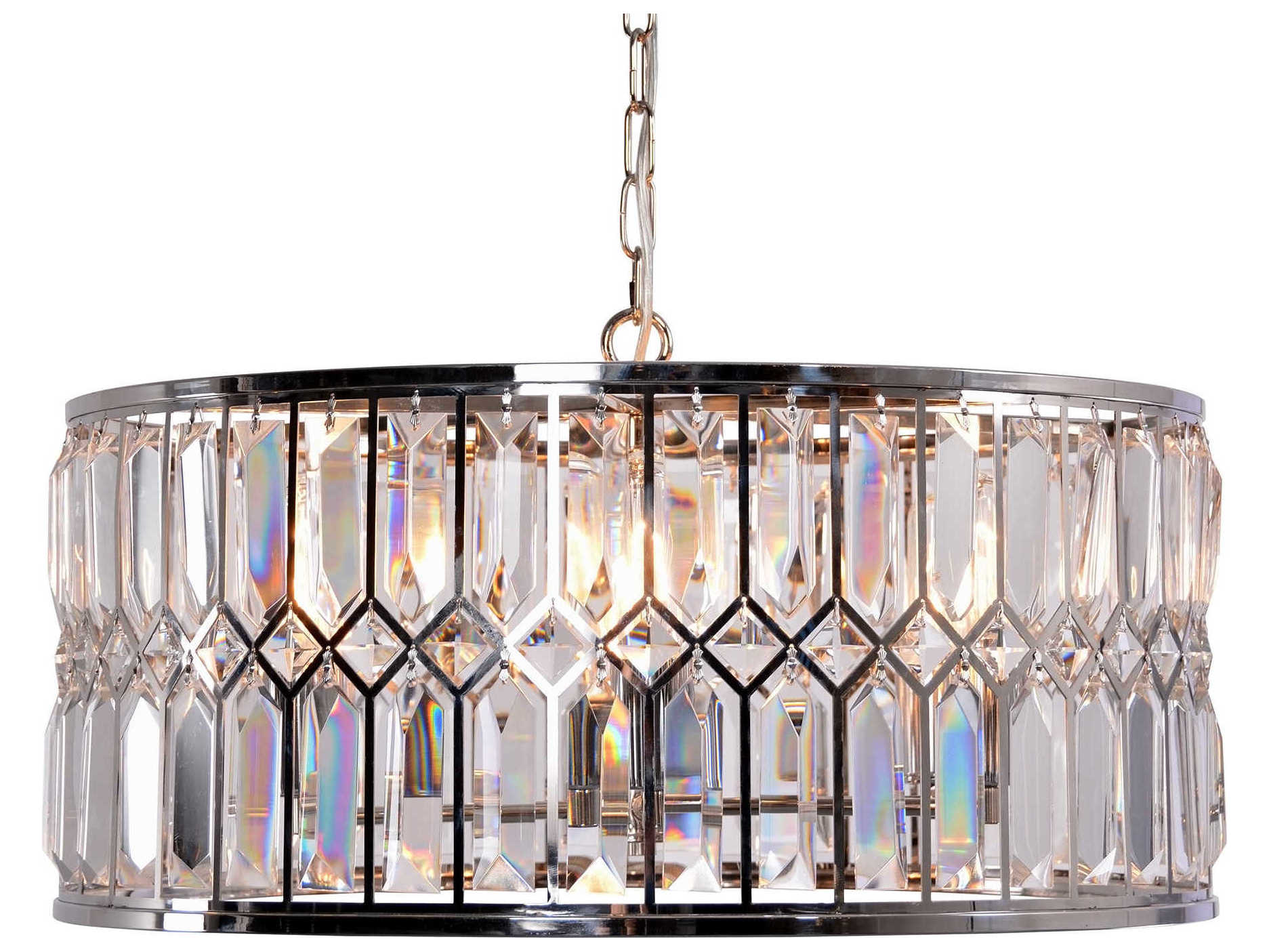 Olivia Wide Crystal Chandelier - oil rubbed bronze