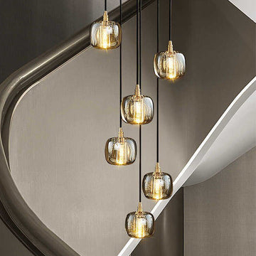 Post-modern Extra-long Pendant Light Fixtures for Staircase/High-ceiling Space/Foyer