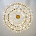 Isabel Postmodern Two-Tier Ring Crystal Chandelier - Ineffable Lighting