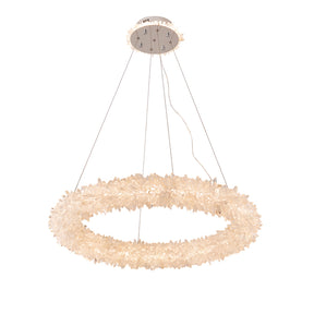 Olivialamps Round Luxury Rock Crystal Chandelier 32" D